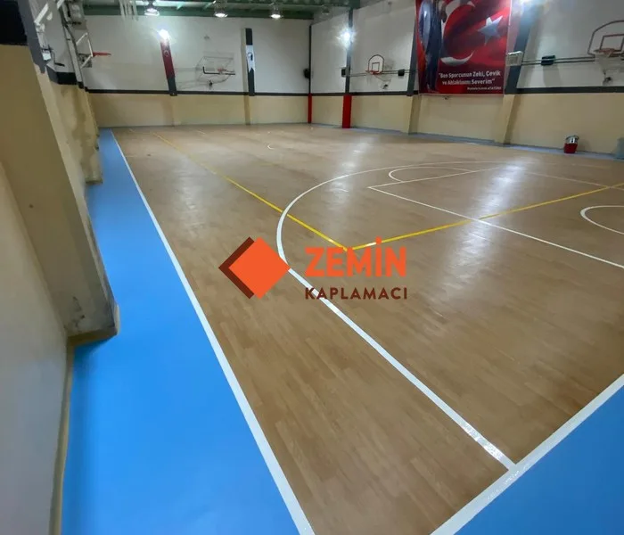 Fiba onaylı pvc spor yer kaplaması görsel 4