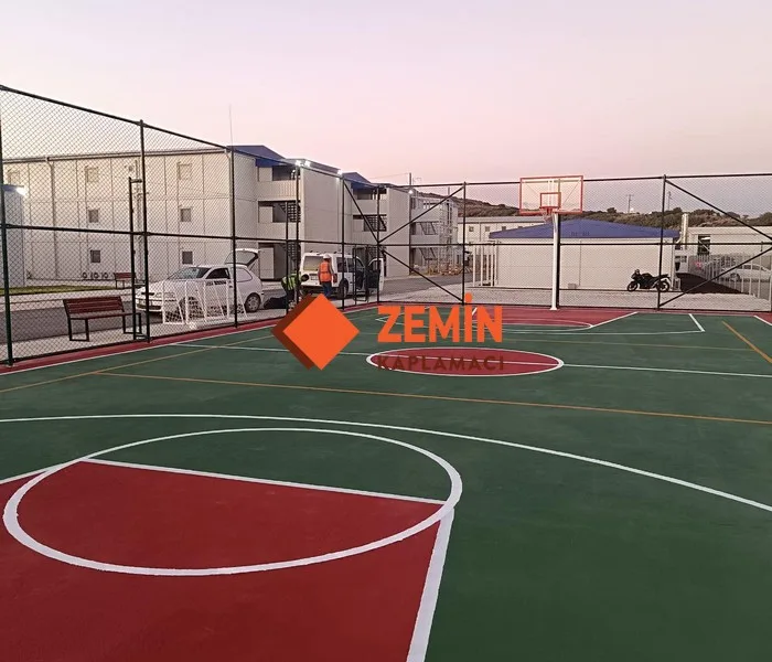 Basketbol sahası akrilik saha boyası kaplama görsel 5