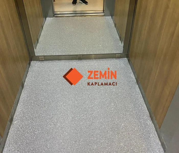 Asansör pvc zemin kaplama modeli